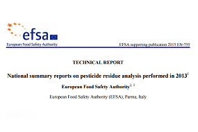EFSA publica informe sobre residuos de plaguicidas en alimentos del año 2013
